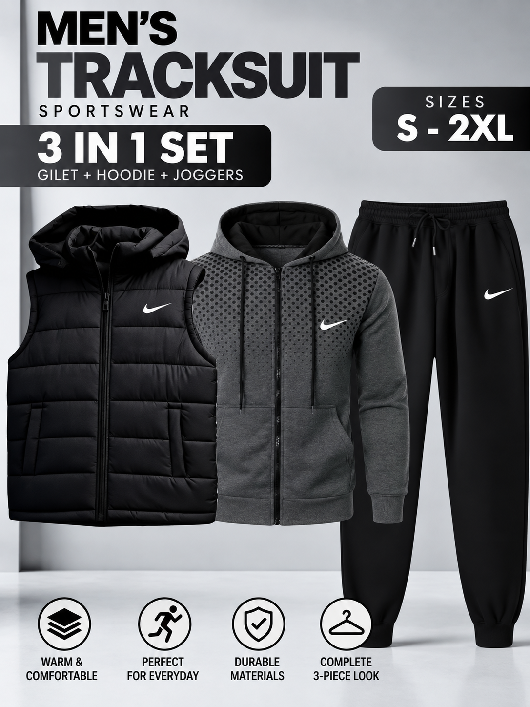 VILITZ 3-Piece Tracksuit Set